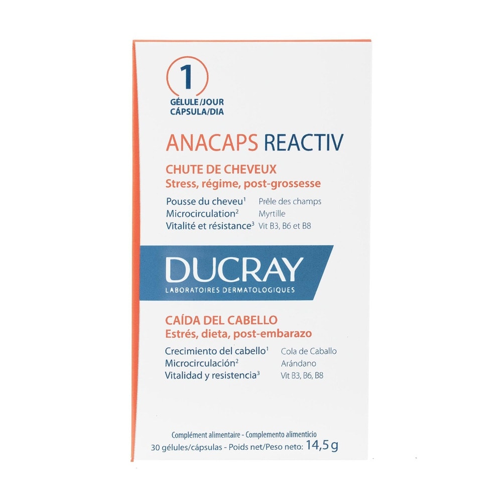Ducray Anacaps Reactiv Cure 1 mois 30 Gelules Complément alimentaire