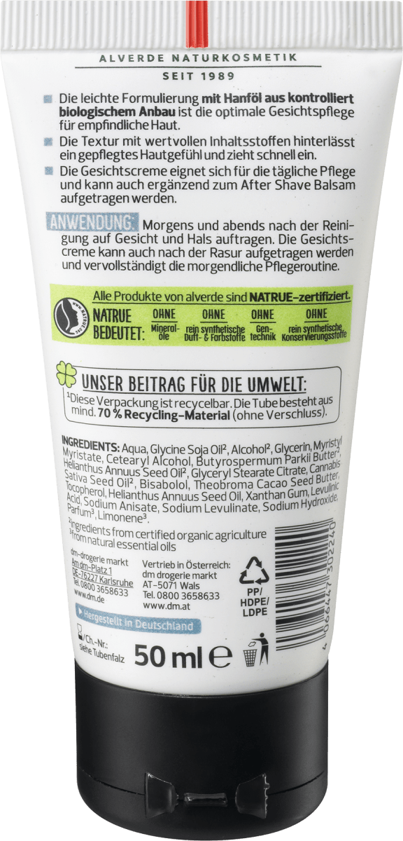 Gesichtscreme Sensitive Nature, 50 ml