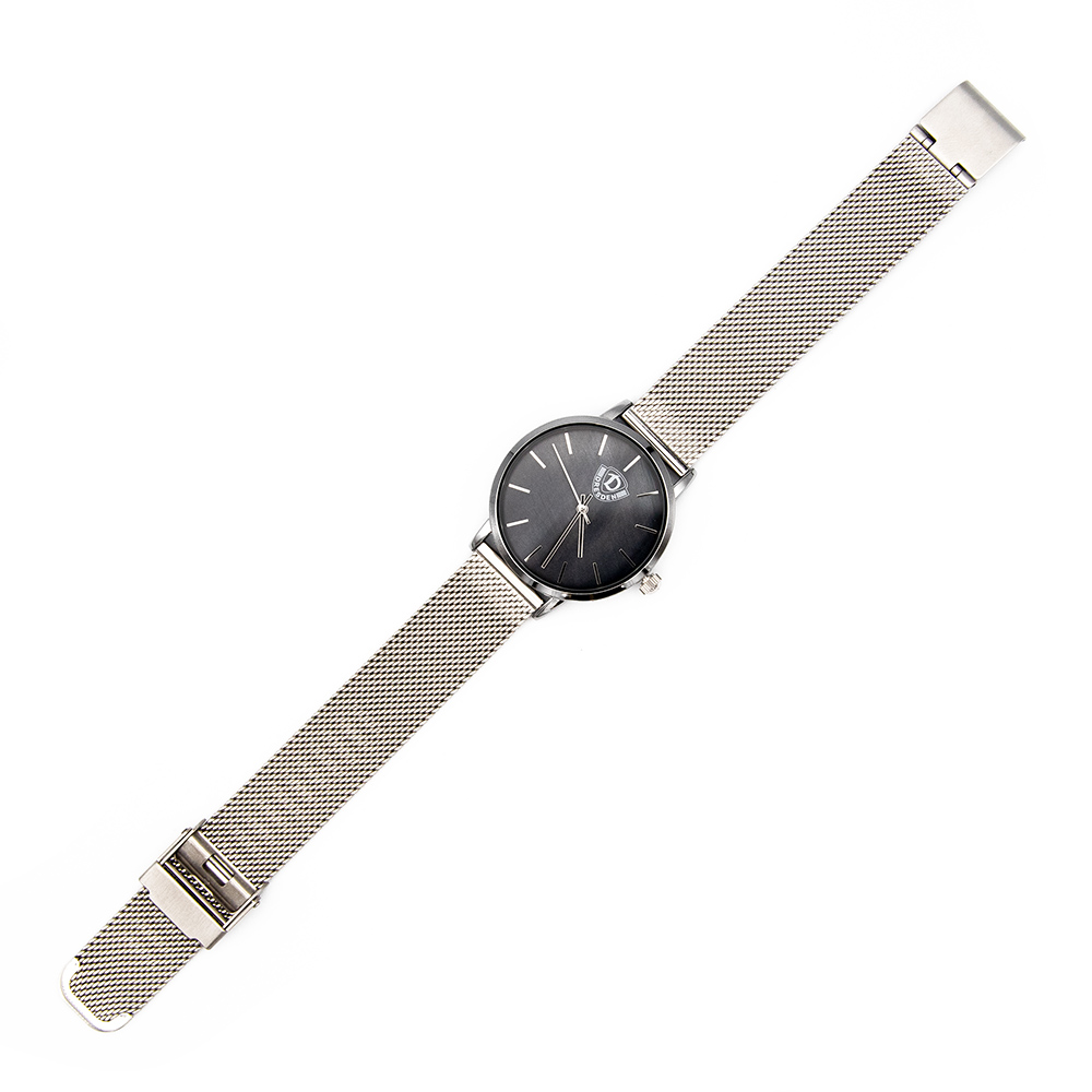 Damen-Armbanduhr LOGO Edelstahl silber