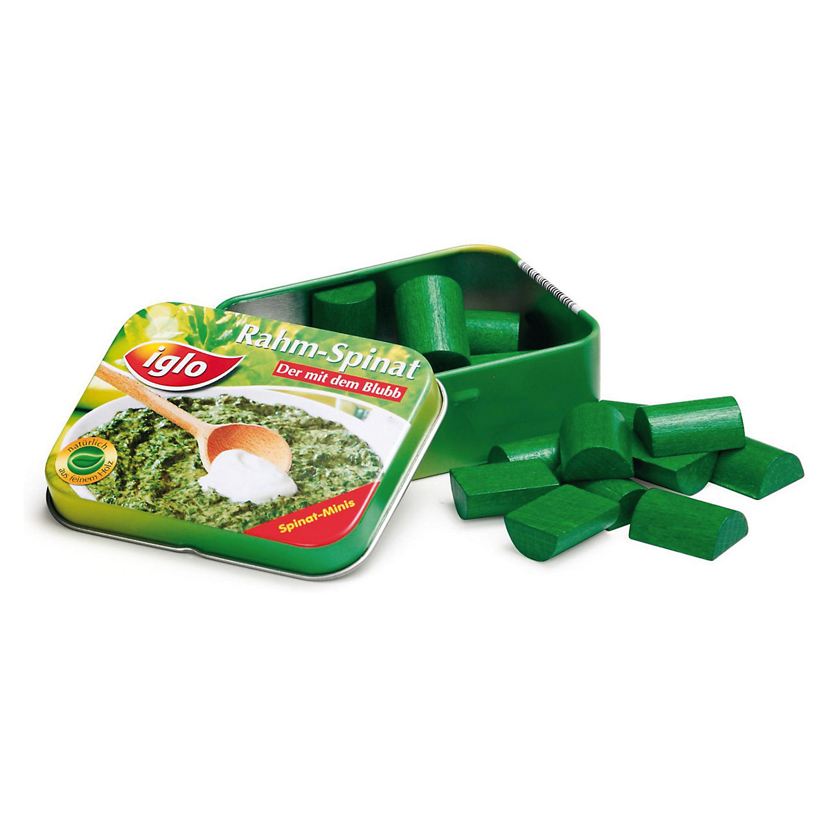 Spiellebensmittel Spinat in der Dose