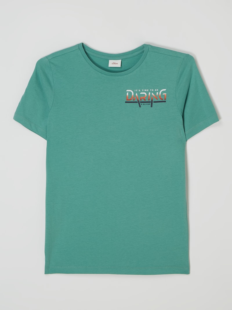 T-Shirt aus Baumwolle in hellgrün