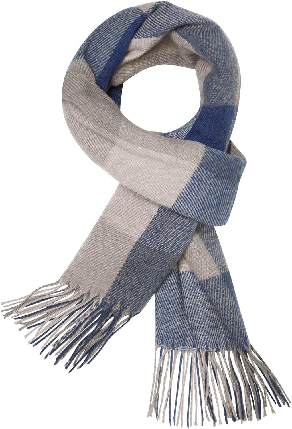 Alster Herz Modeschal Karierter Damen Schal mit Fransen, im Oversize Look, A0320, ideal für Herbst Winter