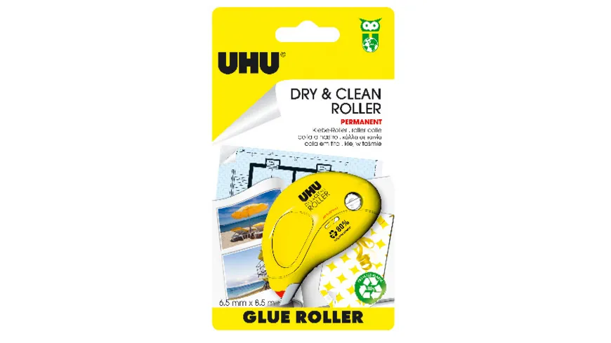 UHU DRY&CLEAN Kleberoller permanent 8.5 m