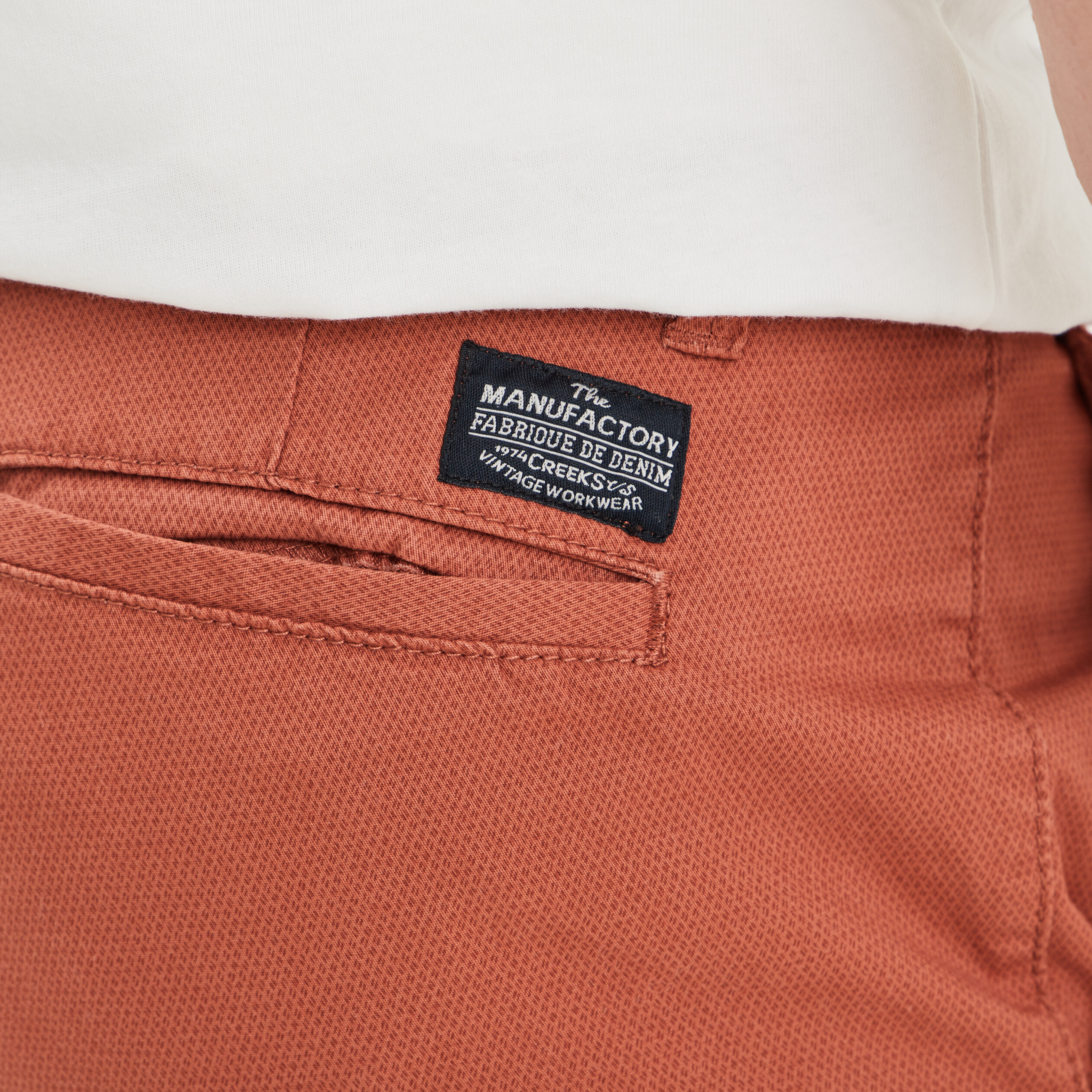 Bermuda chino droit Creeks terracotta homme | La Halle