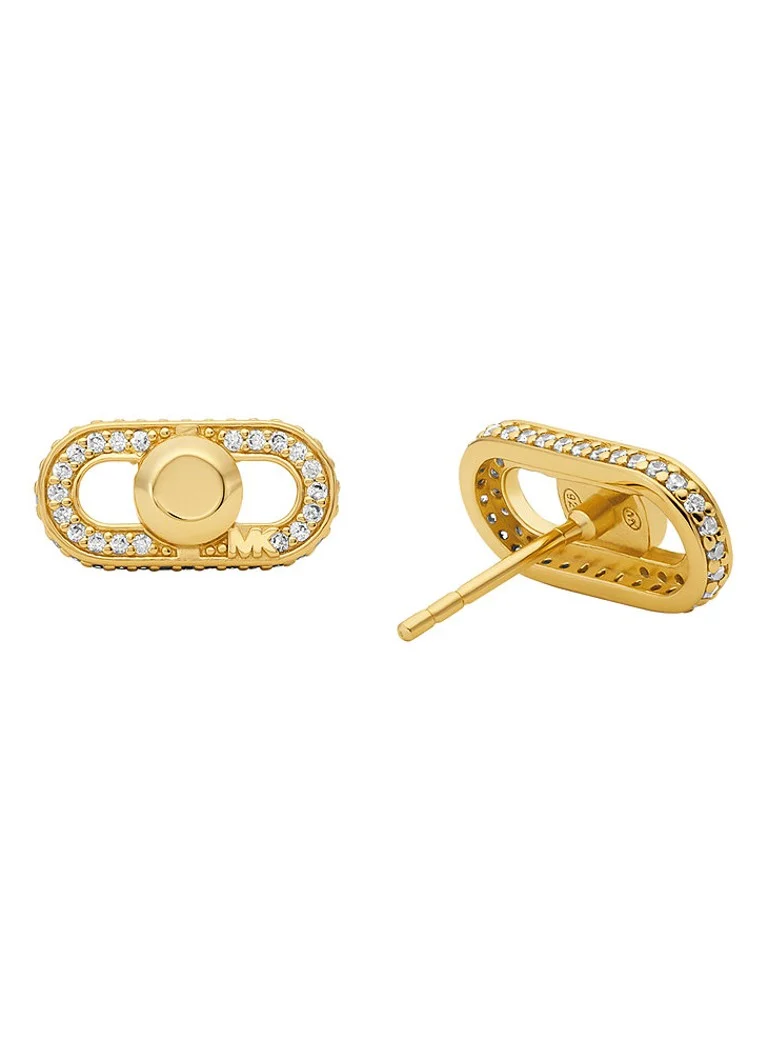 Orecchini a lobo Michael Kors Premium placcati in oro MKC1738CZ710