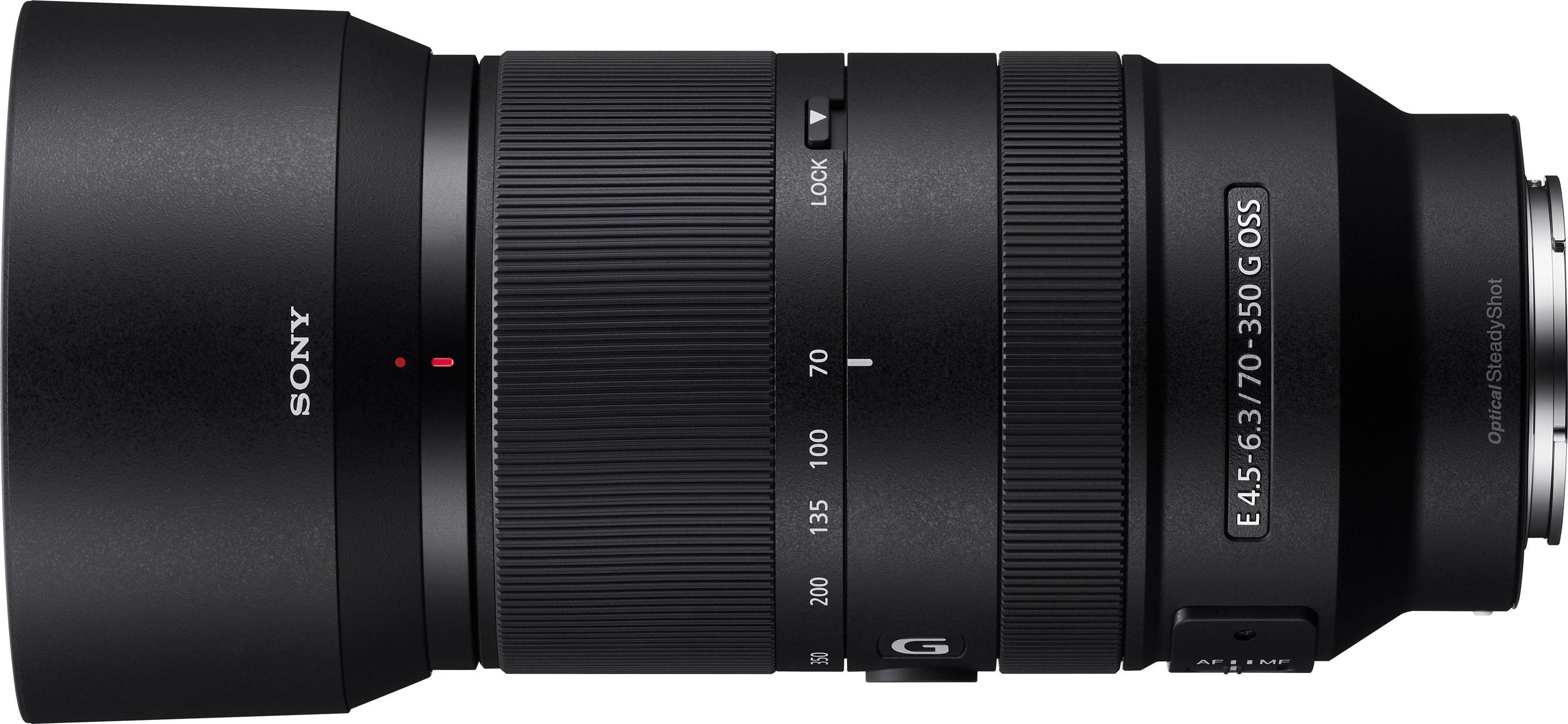 Sony SEL-70350G E-Mount Super-Telezoom Objektiv, (E 70-350mm F4.5-6.3 G, OSS, APS-C)