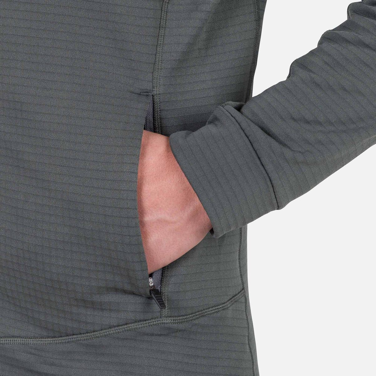 Herrenfleecejacke mit durchgehendem Reißverschluss Blackside