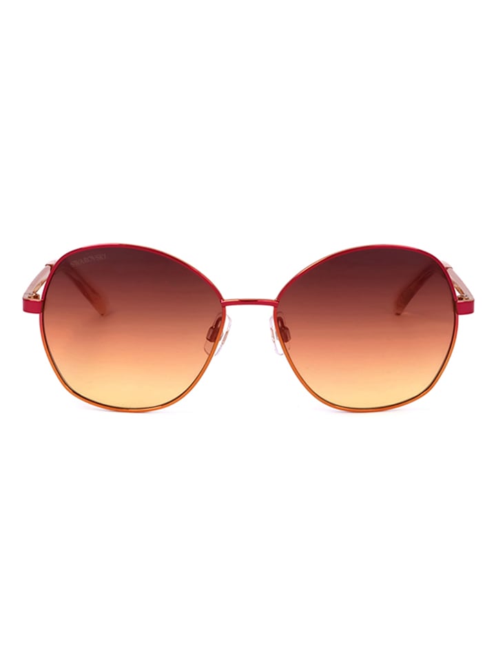 Swarovski Damen-Sonnenbrille in Bordeaux günstig kaufen 58