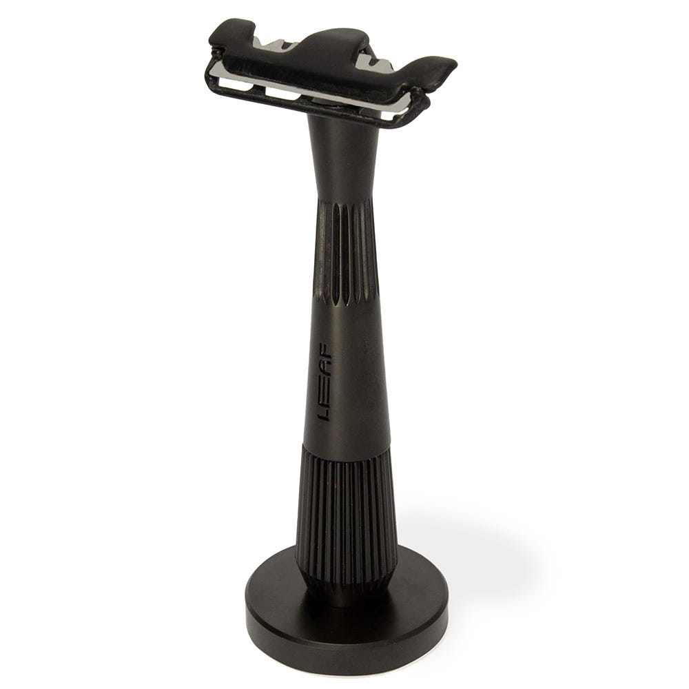 Leaf Shave Twig Razor Stand Black