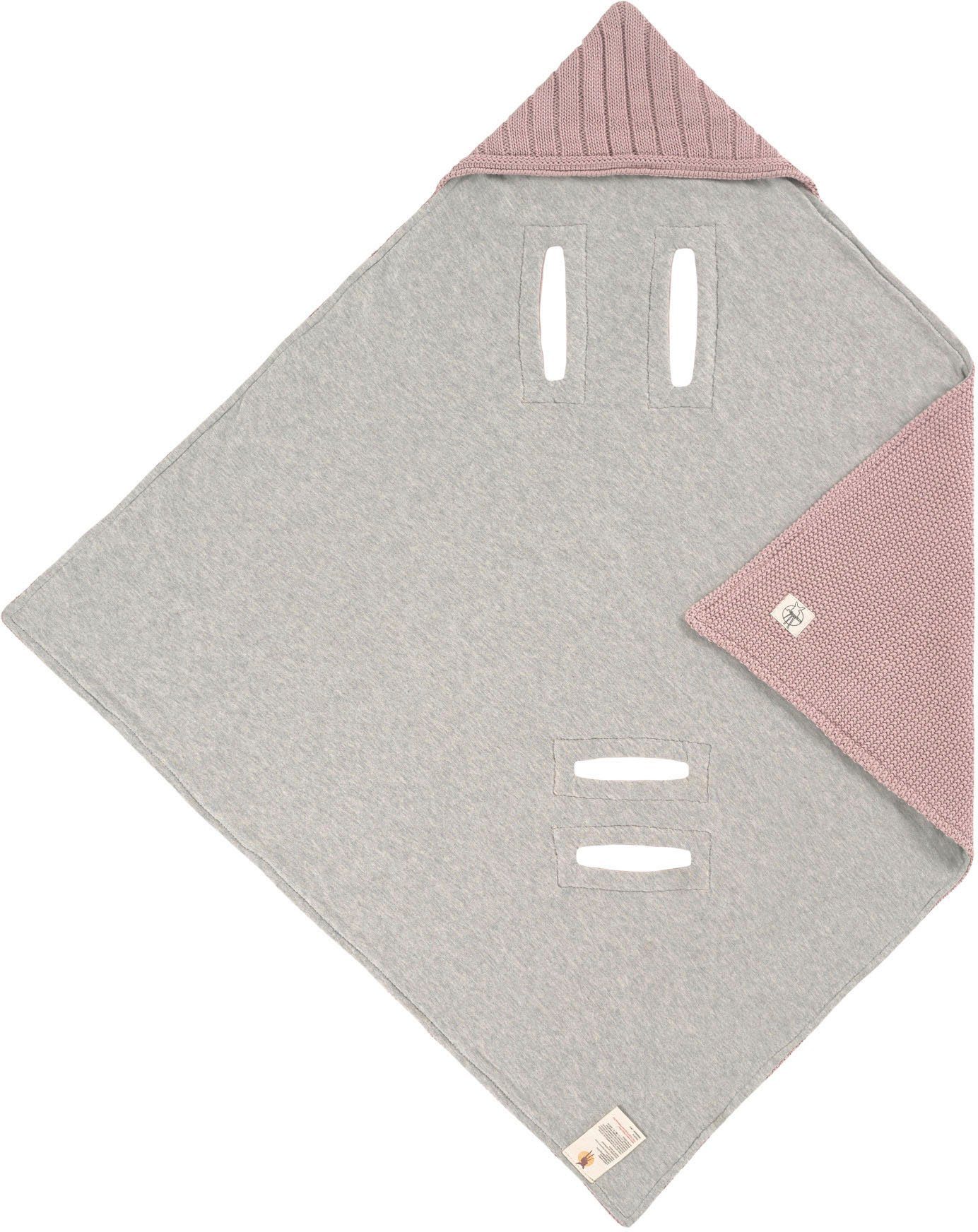 Einschlagdecke Einschlagdecke für Babyschale, dusty pink, LÄSSIG, GOTS made with organic materials, zertifiziert durch BCS 27262