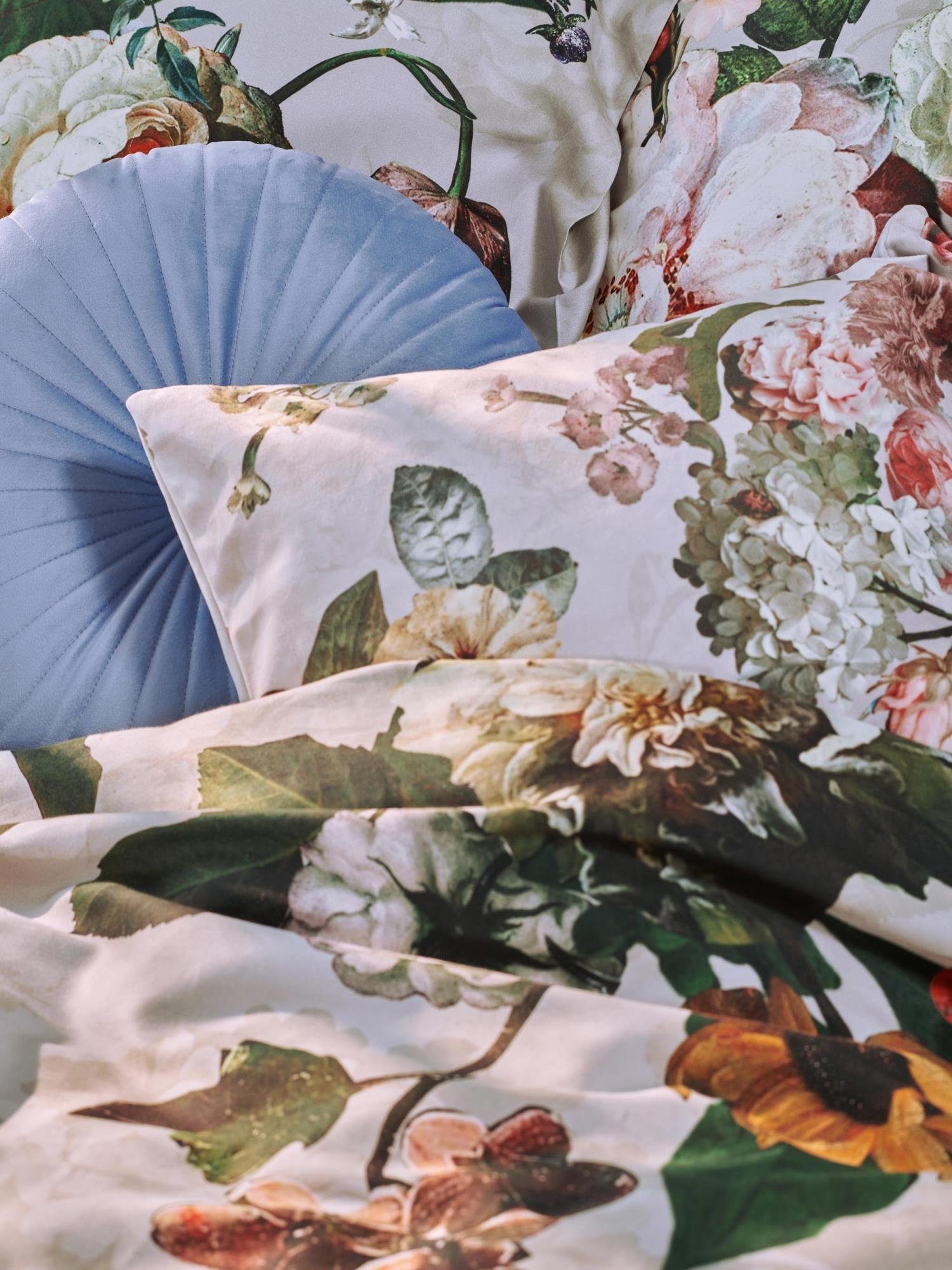 Essenza Dekokissen Fleur, aus weichem Samt mit Blumenprint