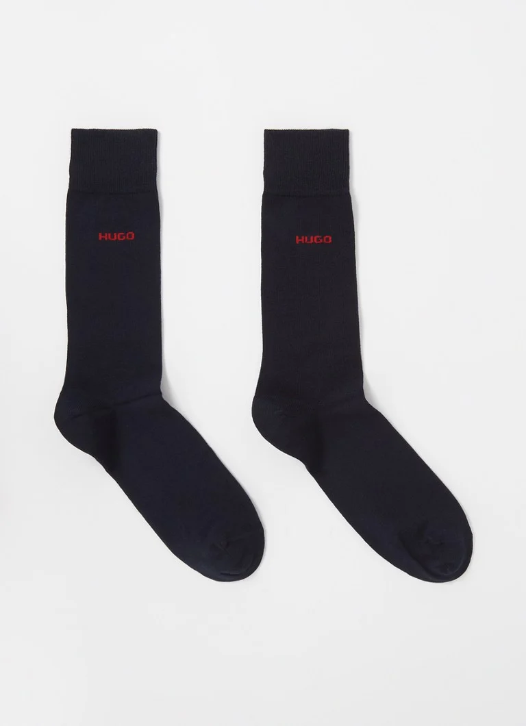 Șosete cu logo HUGO BOSS, set de 2