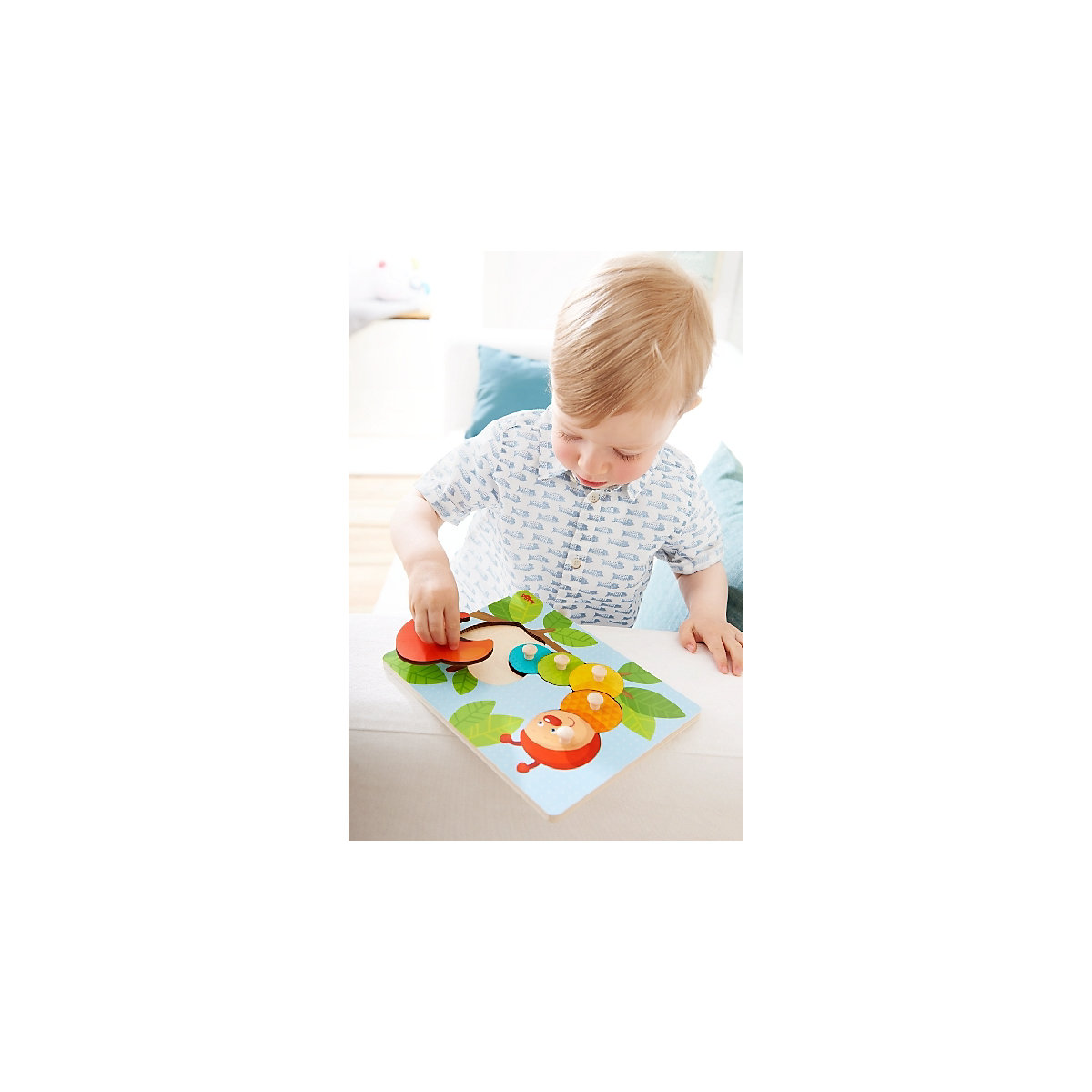 HABA 303189 Greifpuzzle Raupe Mina