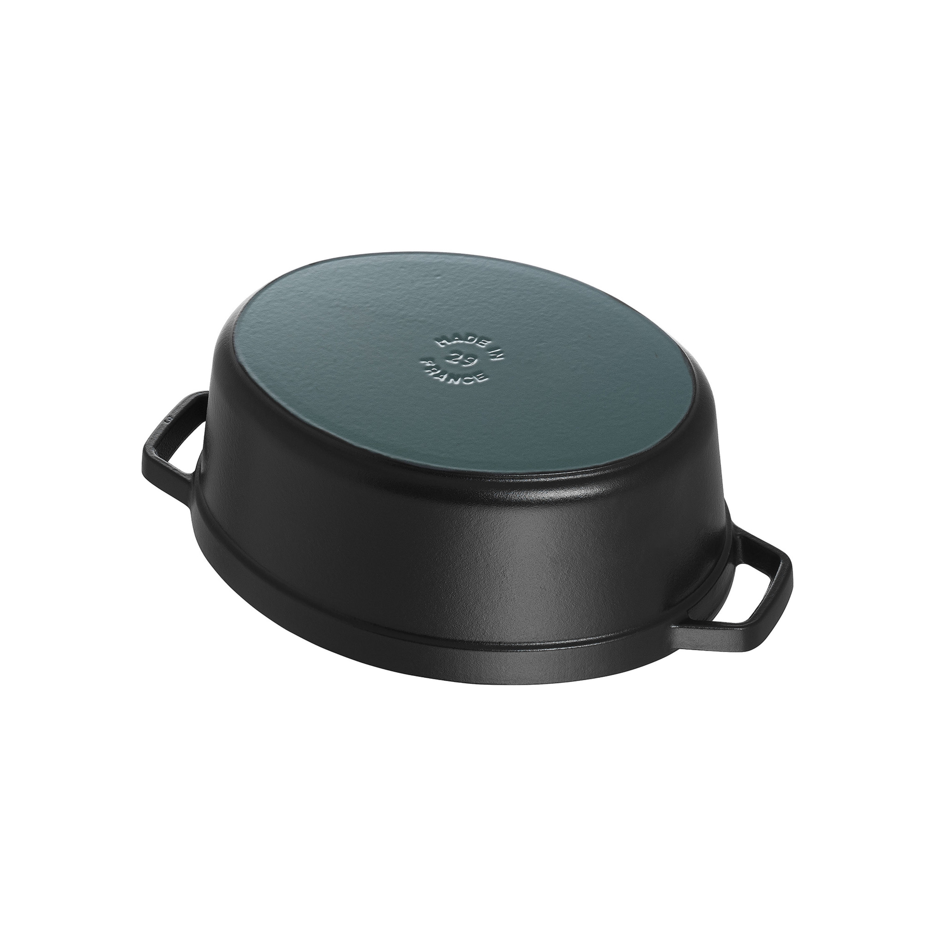 Cocotte 15 cm, oval, Schwarz, Gusseisen