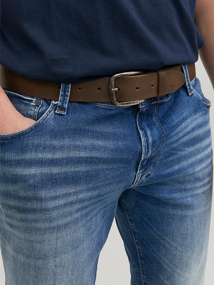 Jack & Jones Leder-Gürtel in Braun günstig kaufen