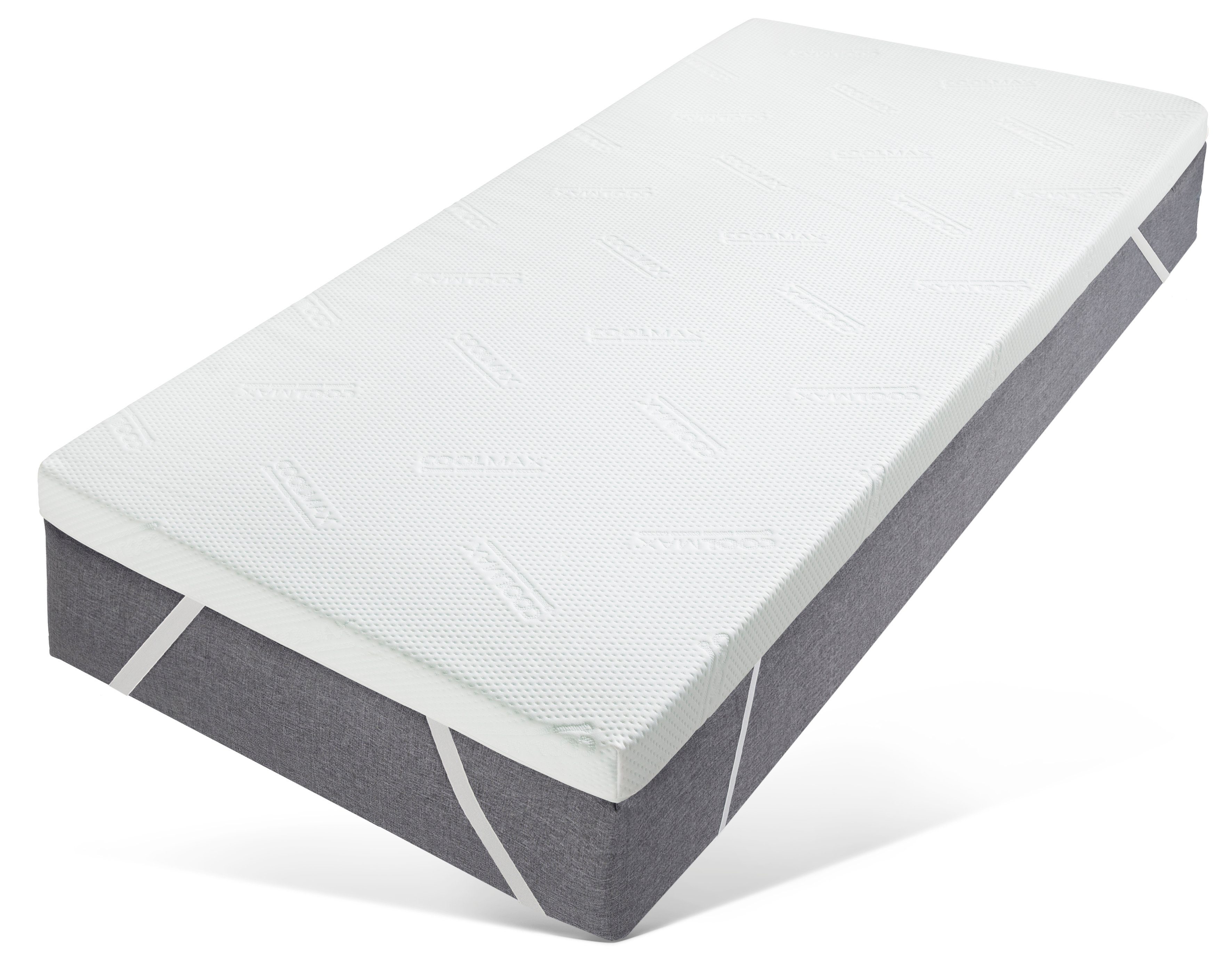 Topper Belize, Topper in 2 Härtegraden, 90x200,140x200 cm und weitere Größen, Älgdröm, 9 cm hoch, Kaltschaum, Kaltschaumtopper mit temperaturregulierendem Coolmax Bezug