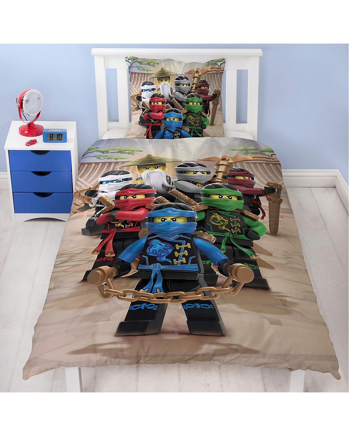 Bettwäsche Jungen Lego Ninjago Lloyd, Renforcé, 135 x 200 cm + 80 x 80 cm