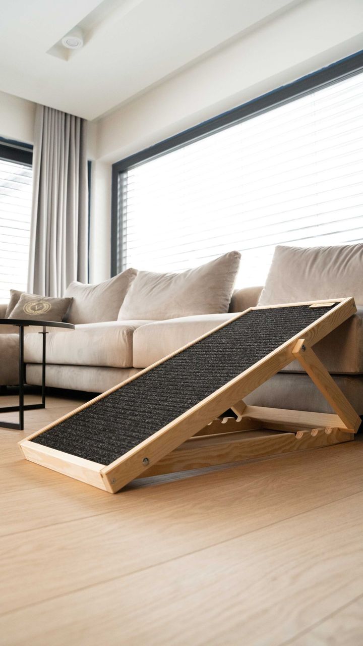 Animood Hunderampe Skipper naturbelassen Hundetreppe