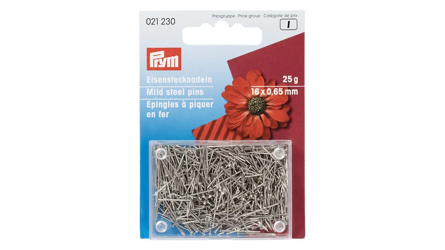 Prym Bastelstecknadeln Eisen 0,65 x 16 mm silberfarbig 25 g