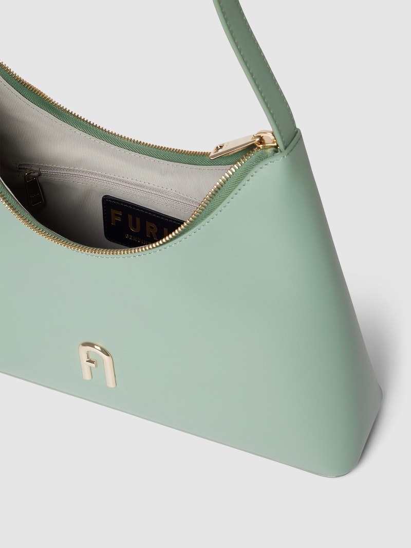 Handtasche mit Label-Detail Modell 'DIAMANTE' in lagune