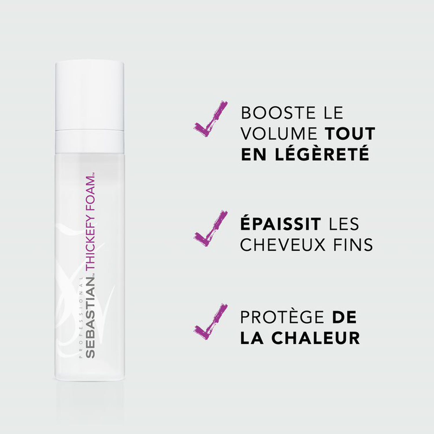 Sebastian Thickefy Foam Mousse Coiffante Cheveux Fins 190 ml