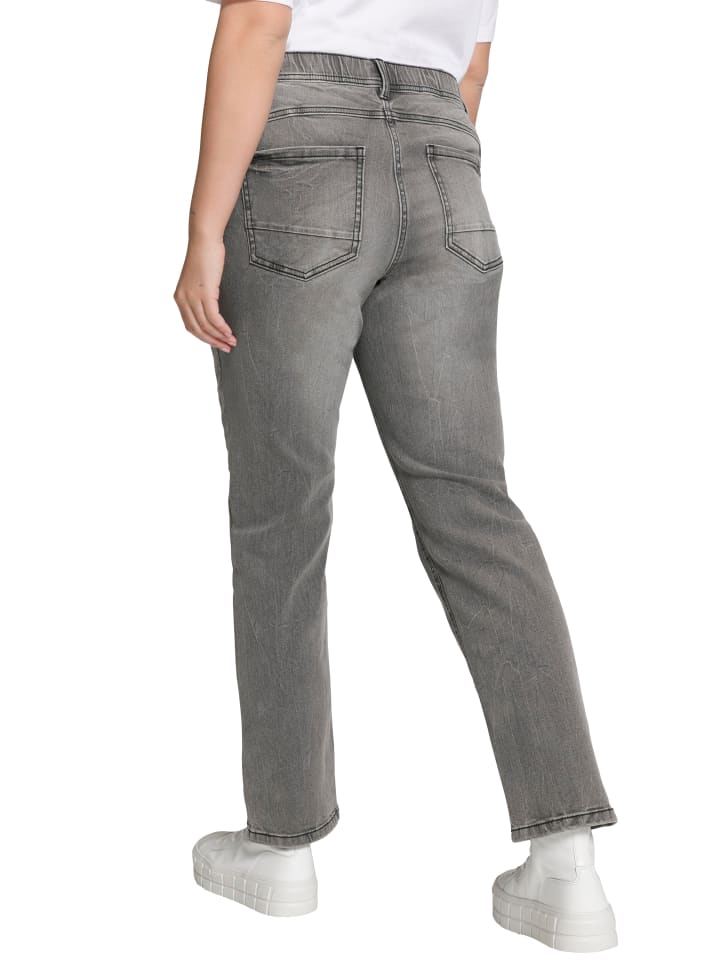 Ulla Popken Hose in grey denim günstig kaufen