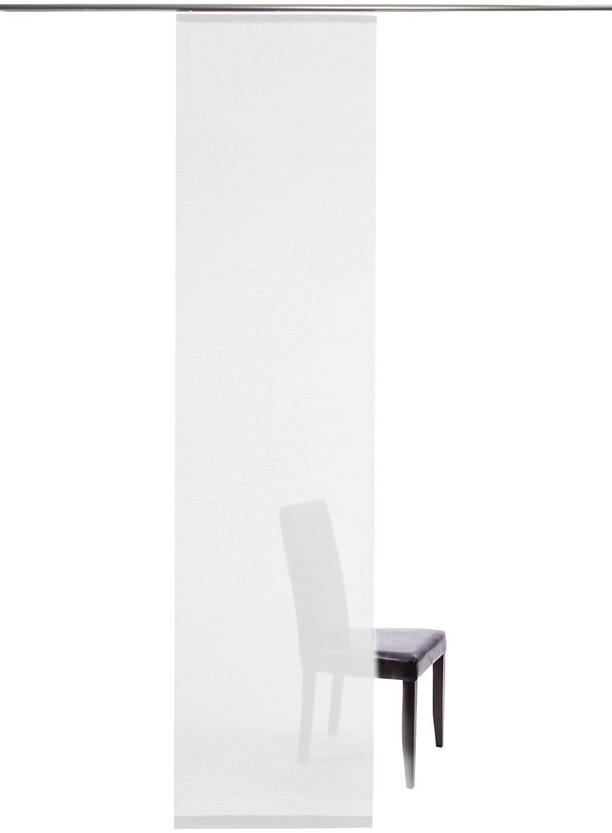 Schiebegardine Manhattan, HOMING, Klettband (1 St), transparent, modern, Wohnzimmer, Schlafzimmer