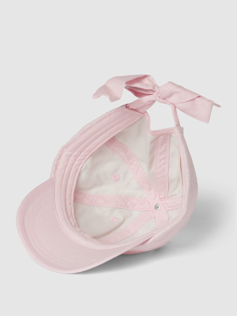 Cap aus Baumwolle mit Label-Detail Modell 'Flamingo' in hellrosa