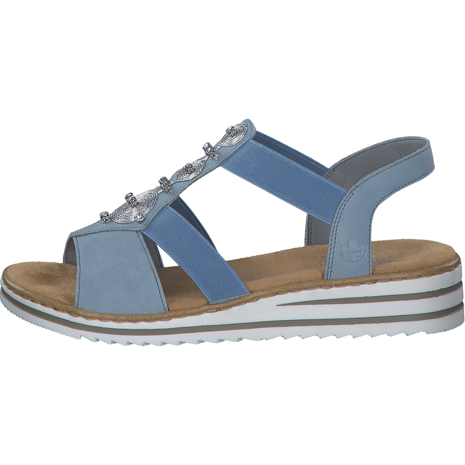 Rieker V0687, Keilsandaletten, Damen, aqua