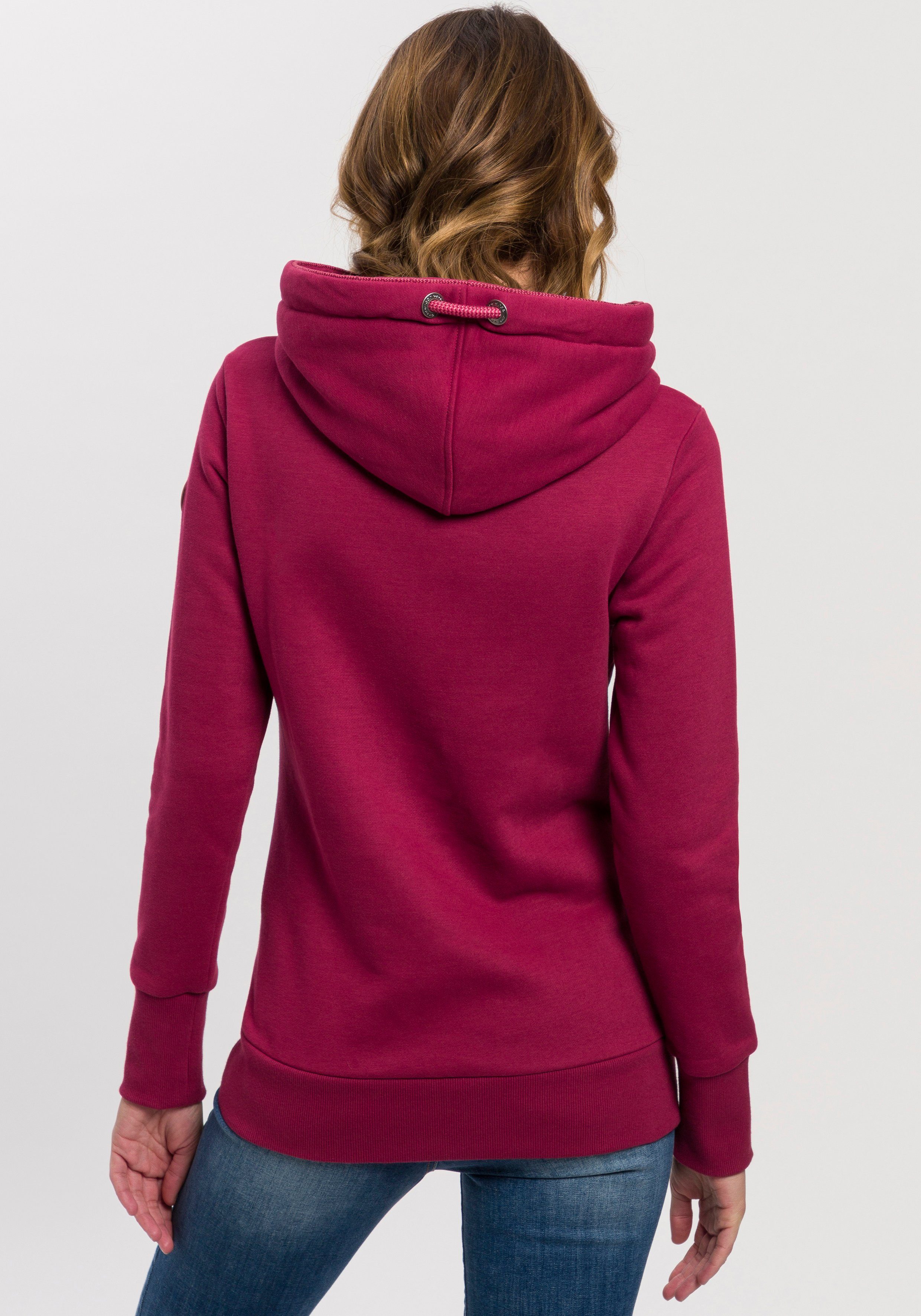 Ragwear Sweater GRIPY BUTTON O STARDUST mit Statement-Front-Print 