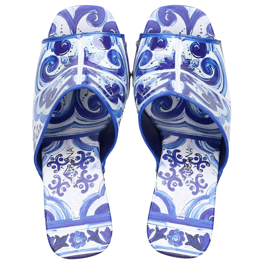 Dolce & Gabbana - Clogs CV0065A Kalbsleder - blau