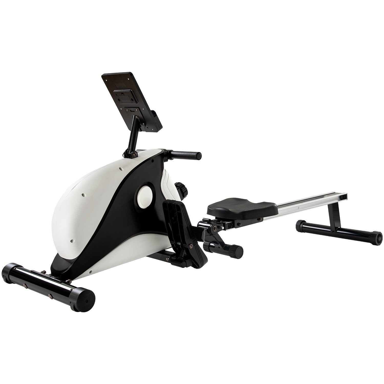 Ulife Rudergerät mit magnetisches Spannsystem für zu Hause, klappbar, ULife (Packung), mit LCD-Monitor, 8 Widerstandsstufen, dick gepolsterter PU-Sattel