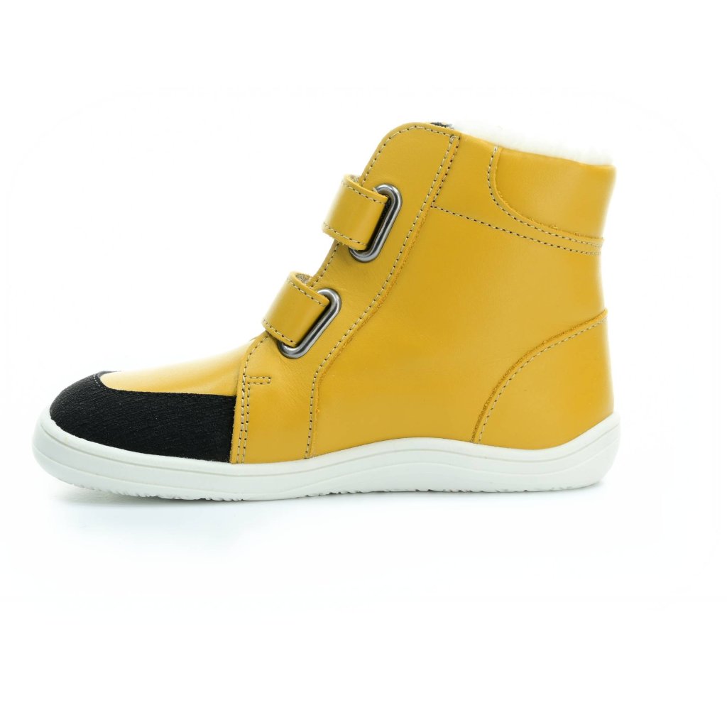 Baby Bare Febo Winter Kajak (mit Membran / Asfaltico) gelbe Barfußstiefeletten