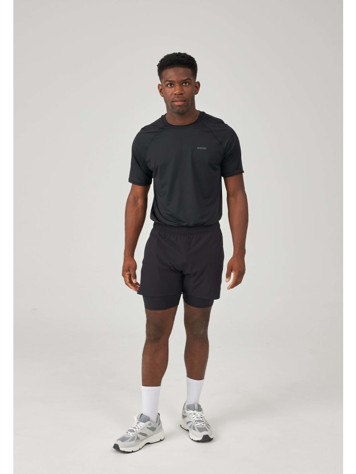 SNOCKS 2 in 1 Tainingshorts Herren 1 Stück in Schwarz günstig kaufen