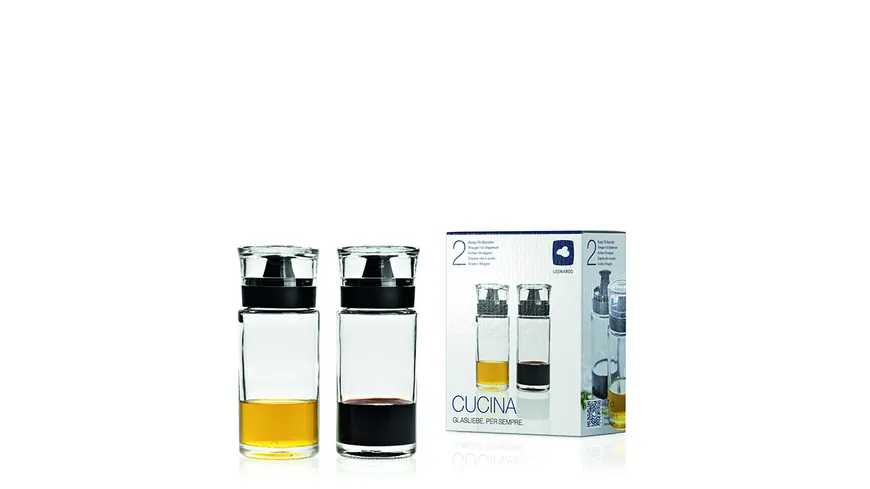 LEONARDO Essig- & Ölflaschen Cucina 2er-Set