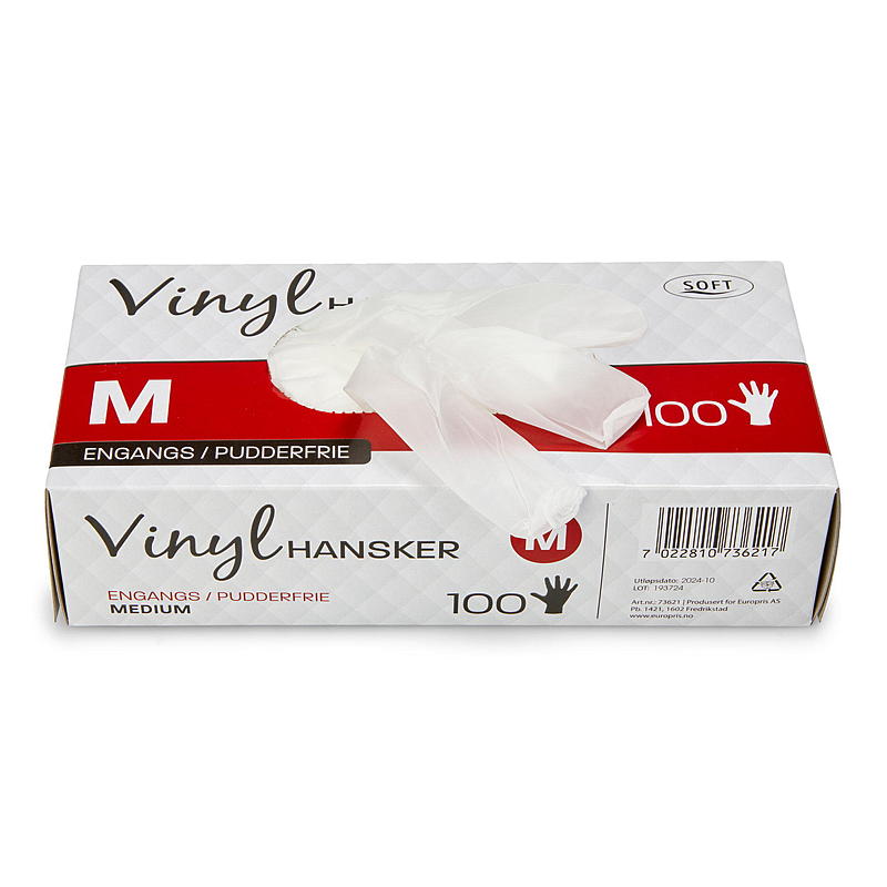 Soft Engangshansker M 100-pk, vinyl