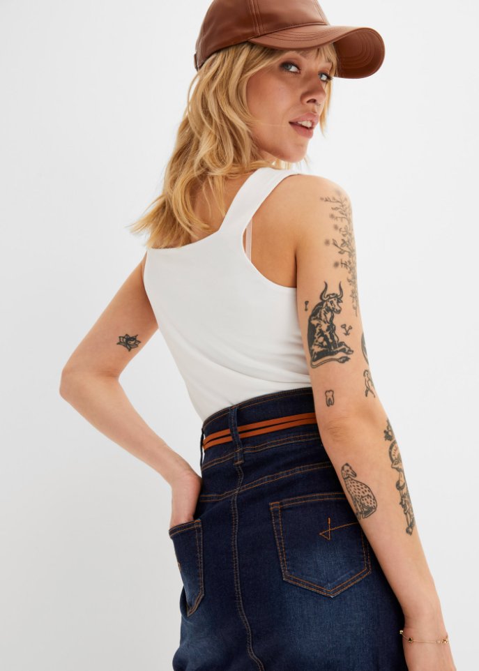 Jeansrock mit Gürtel