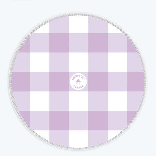 Serviette round Atoll Ari violet