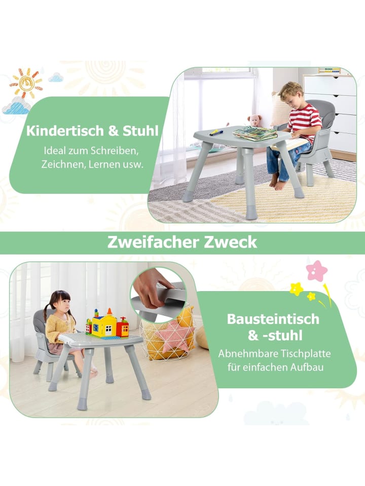 COSTWAY 6-in-1 Hochstuhl in Grau günstig kaufen onesize