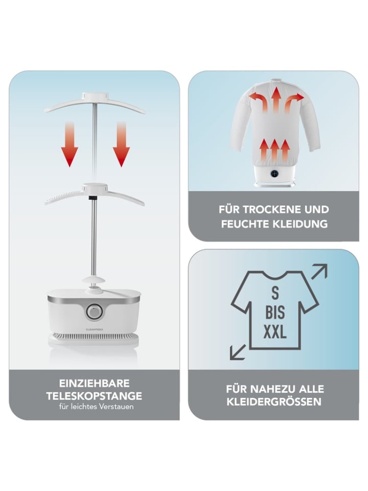 CLEANmaxx Bügler für Hemden & Blusen in Weiß/Silber günstig kaufen onesize