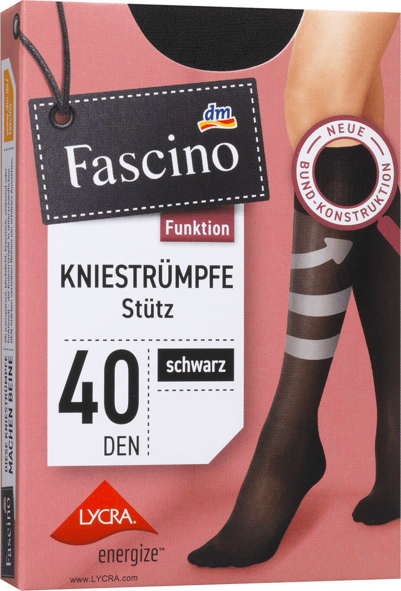 Kniestrümpfe mit Stütz-Funktion schwarz Gr. 39-42, 40 DEN, 1 St