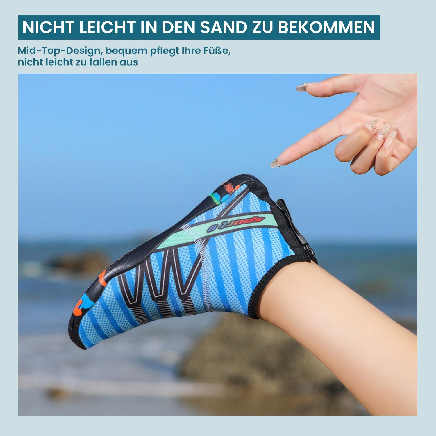 Daisred Wasserschuhe Damen Herren Schnell Trocken Schwimmschuhe Aquaschuh