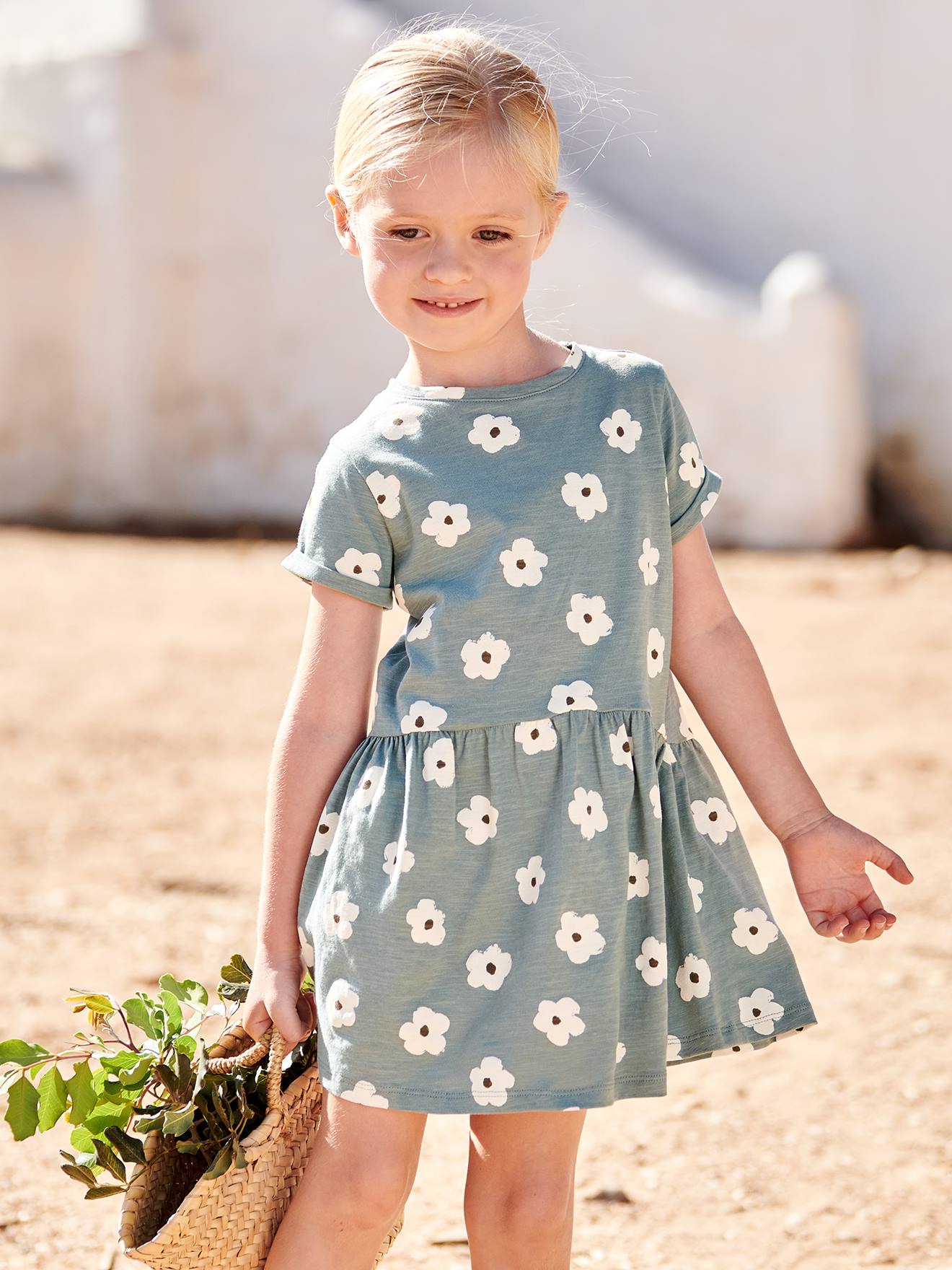 Vertbaudet Mädchen Shirtkleid BASIC Oeko-Tex - hellrosa