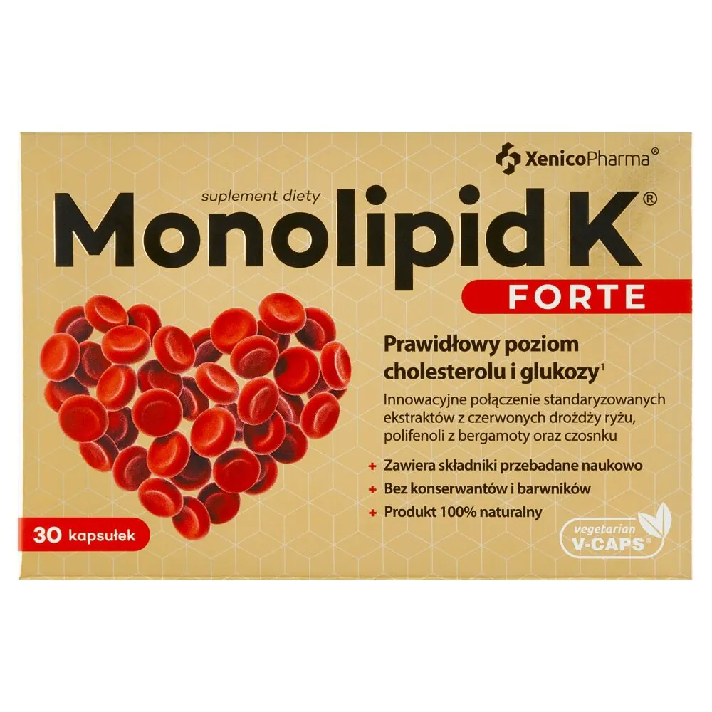 Monolipid K Forte, ένα παρασκεύασμα για τη διατήρηση των φυσιολογικών επιπέδων χοληστερόλης, κάψουλες