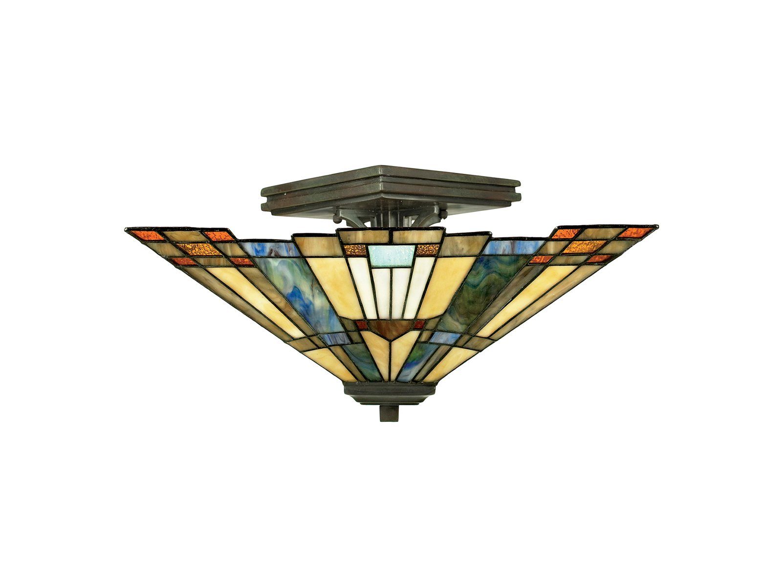 meineWunschleuchte LED Deckenleuchte, LED wechselbar, warmweiß, ausgefallene Tiffany Lampe Designer-lampe für über-n Esstisch, Ø36cm