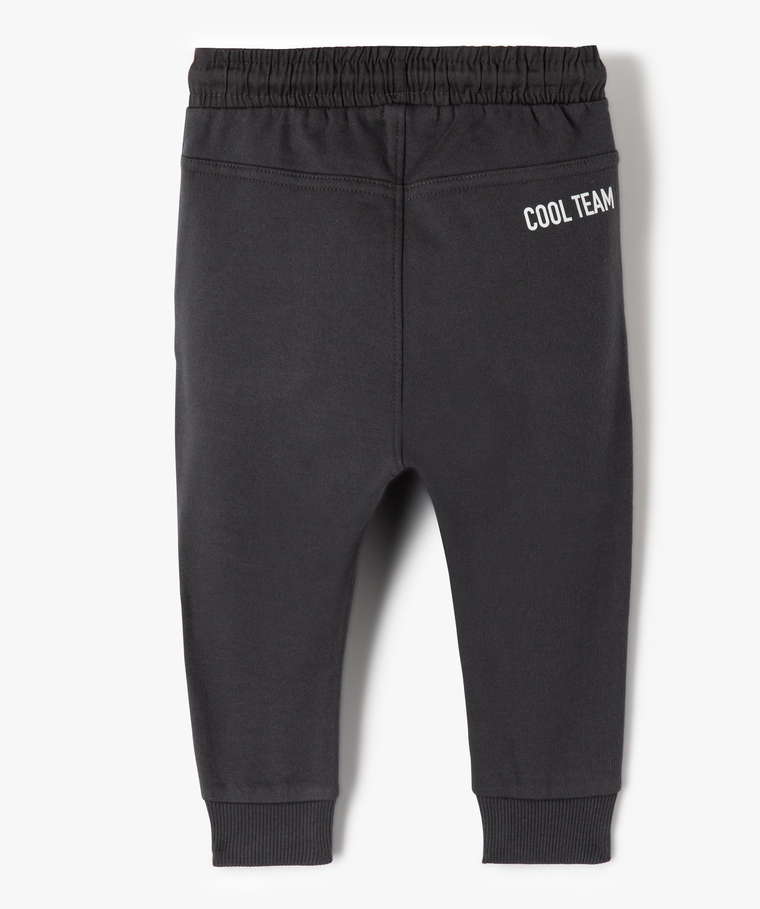 Jogging bébé Garçon en molleton doux et coupe cargo gris fonce | GEMO
