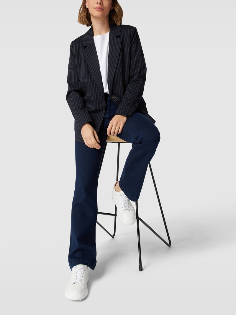 Blazer mit Streifenmuster Modell 'Marley' in marineblau