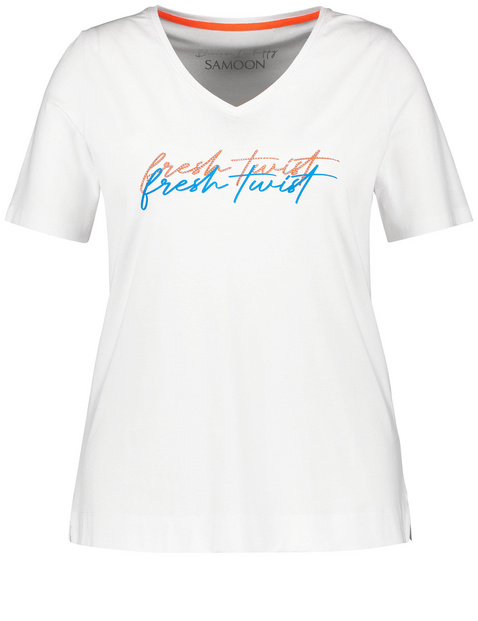 T-Shirt mit verziertem Letterprint