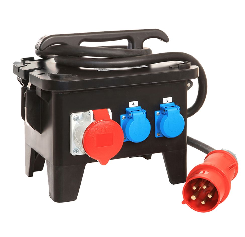 Schwabe 60555 CEE mobilni razdelilnik električne energije M4 400V/32A IP44 H07RN-F5G6 2m