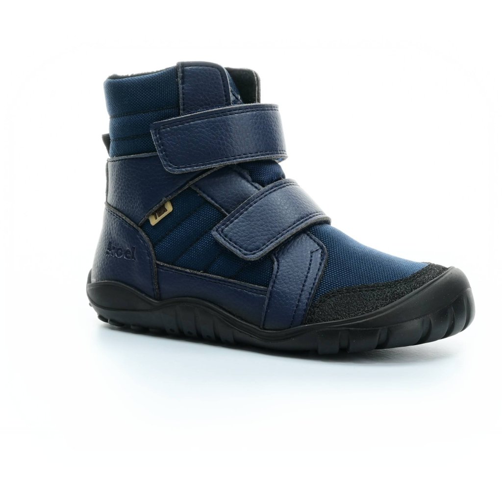 Koel4kids Mailand Vegan Tex Blue 04T002.50E-110 mit Fleece gefütterte Barfuß-Stiefeletten
